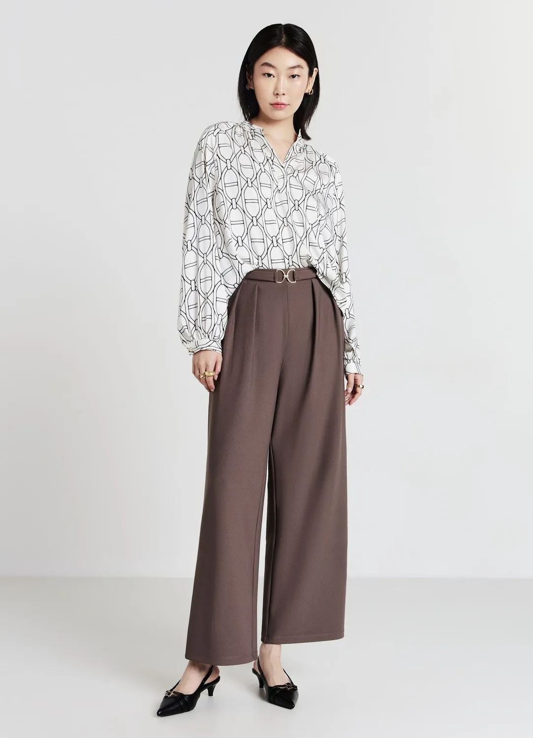 Calliope blouse femme imprimé chaîne manches raglan