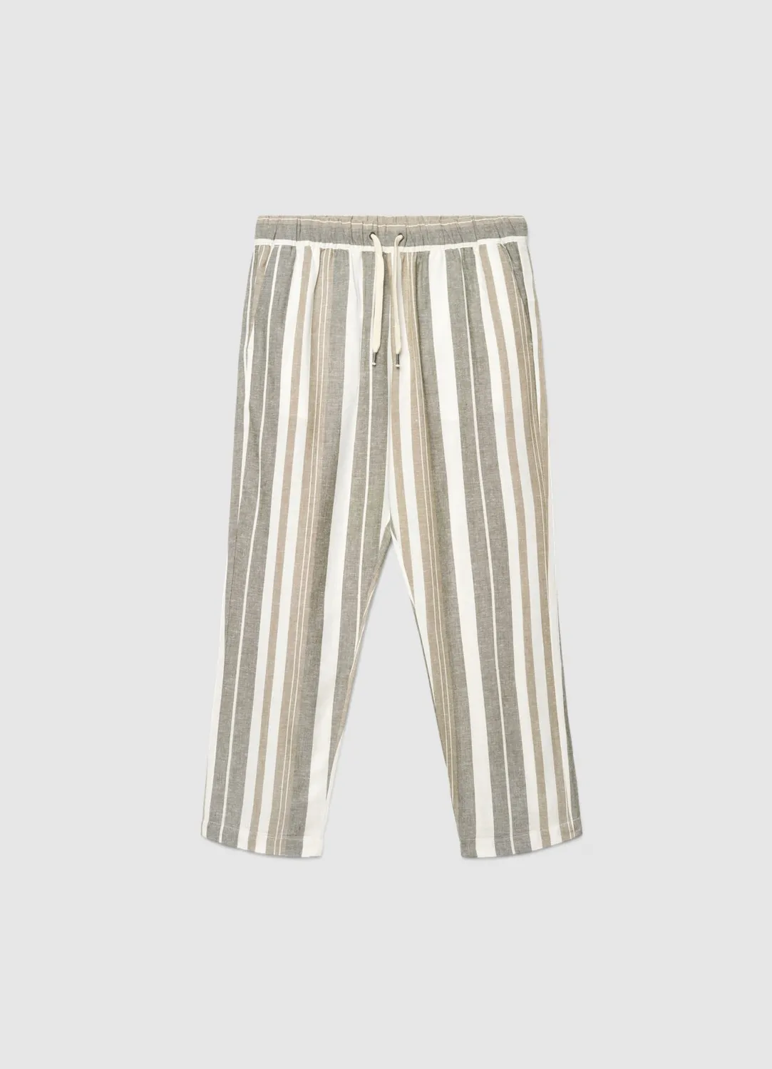 Calliope pantalon jogger homme rayé en lin