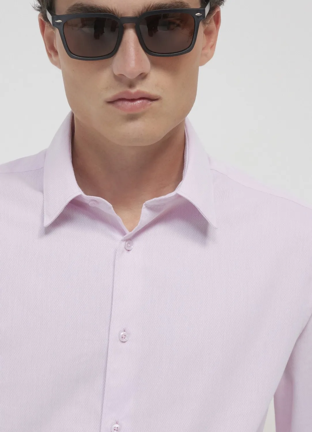 Calliope chemise homme tissu travaillé manches longues