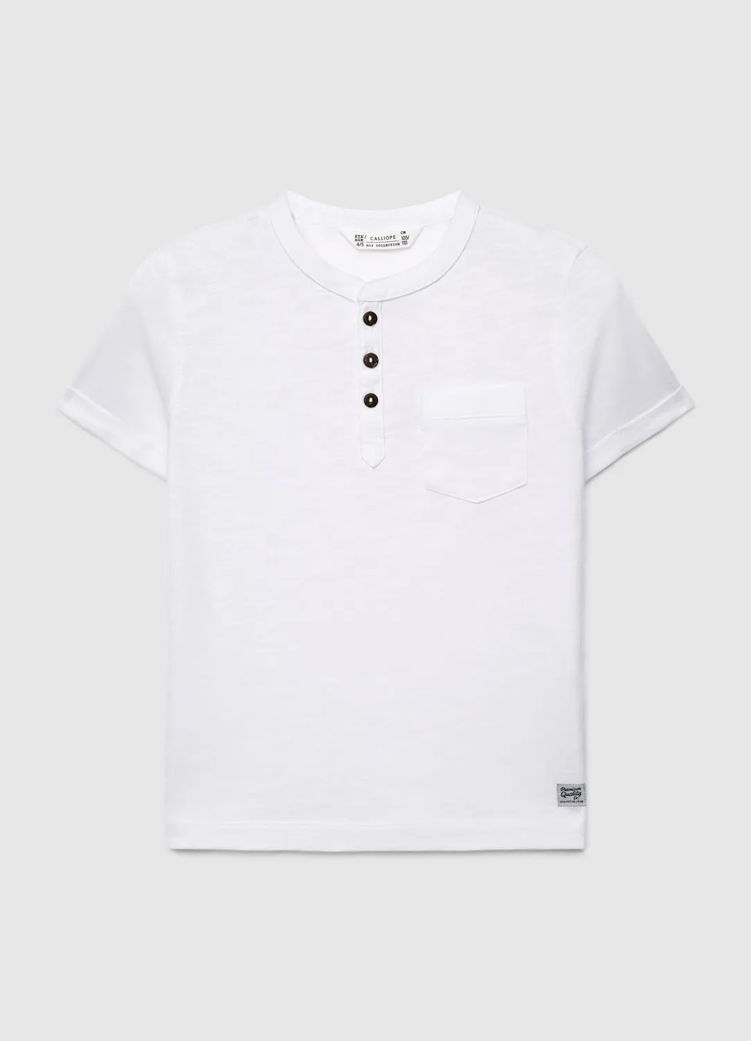 Calliope Serafino Poche t-shirt garçon manches courtes