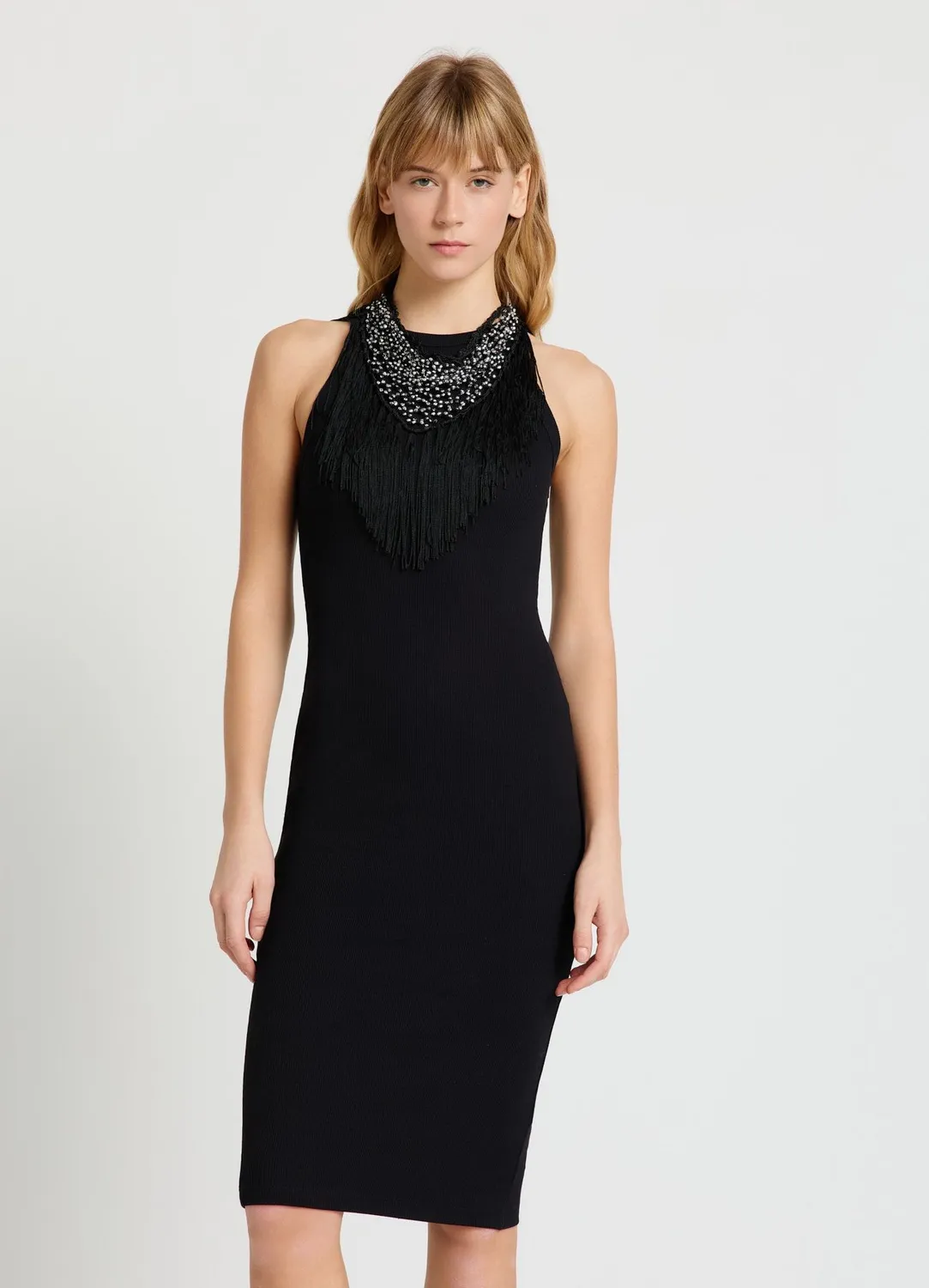 Calliope Atelier robe longue côtelée femme épaules dénudées