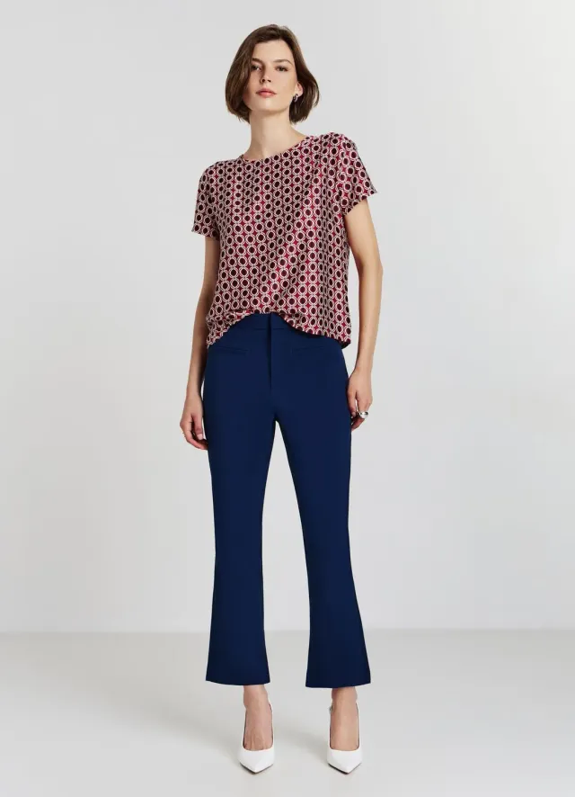Calliope t-shirt satiné fantaisie femme col rond