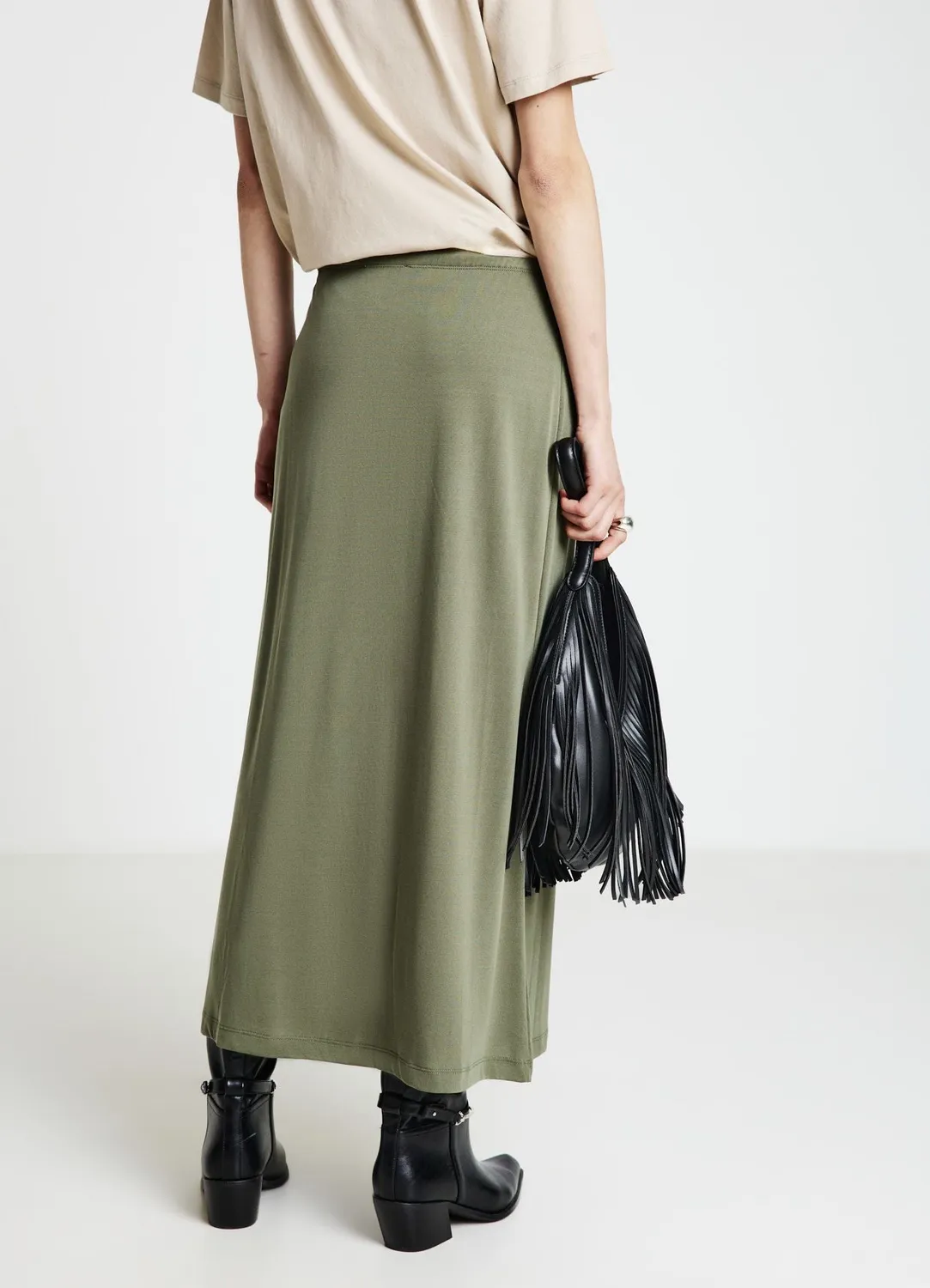 Calliope jupe midi semi-transparente femme unie