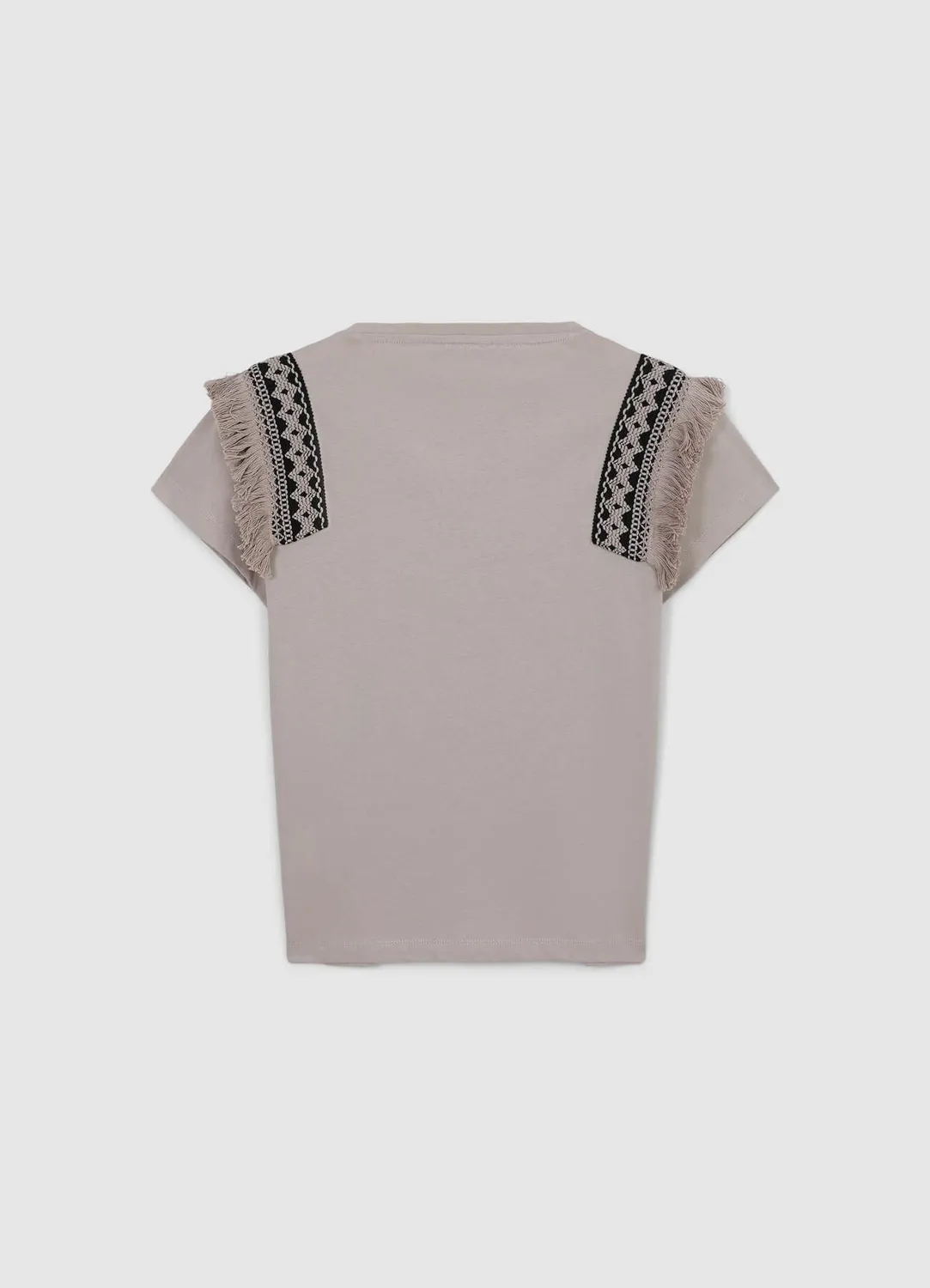Calliope t-shirt coton galon manches courtes femme