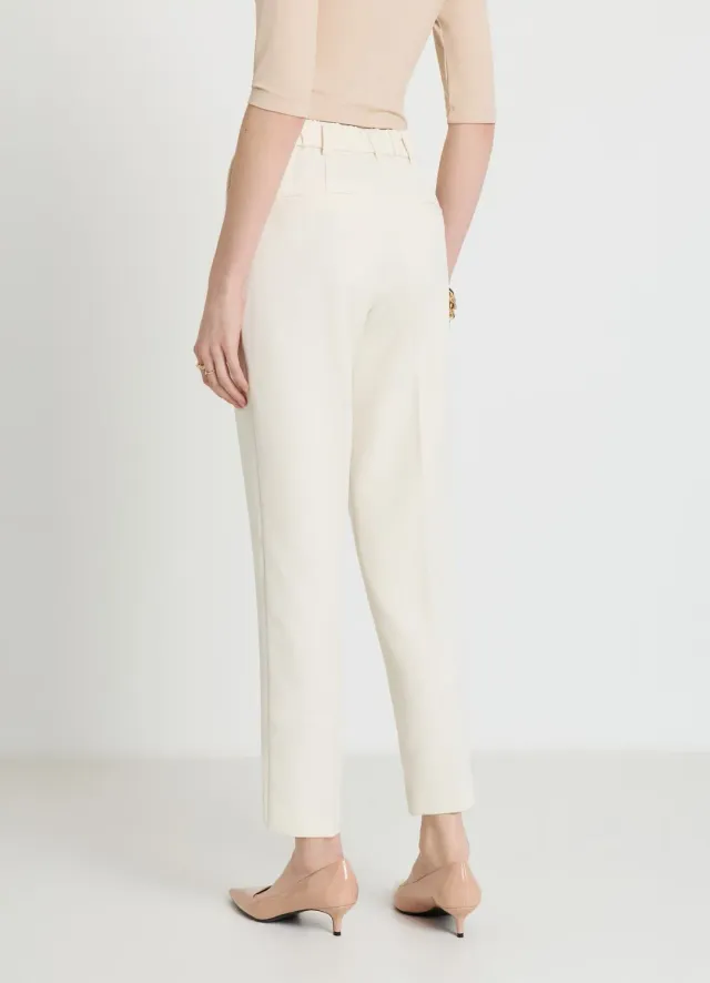 Calliope pantalon droit pinces femme elastique dos bureau