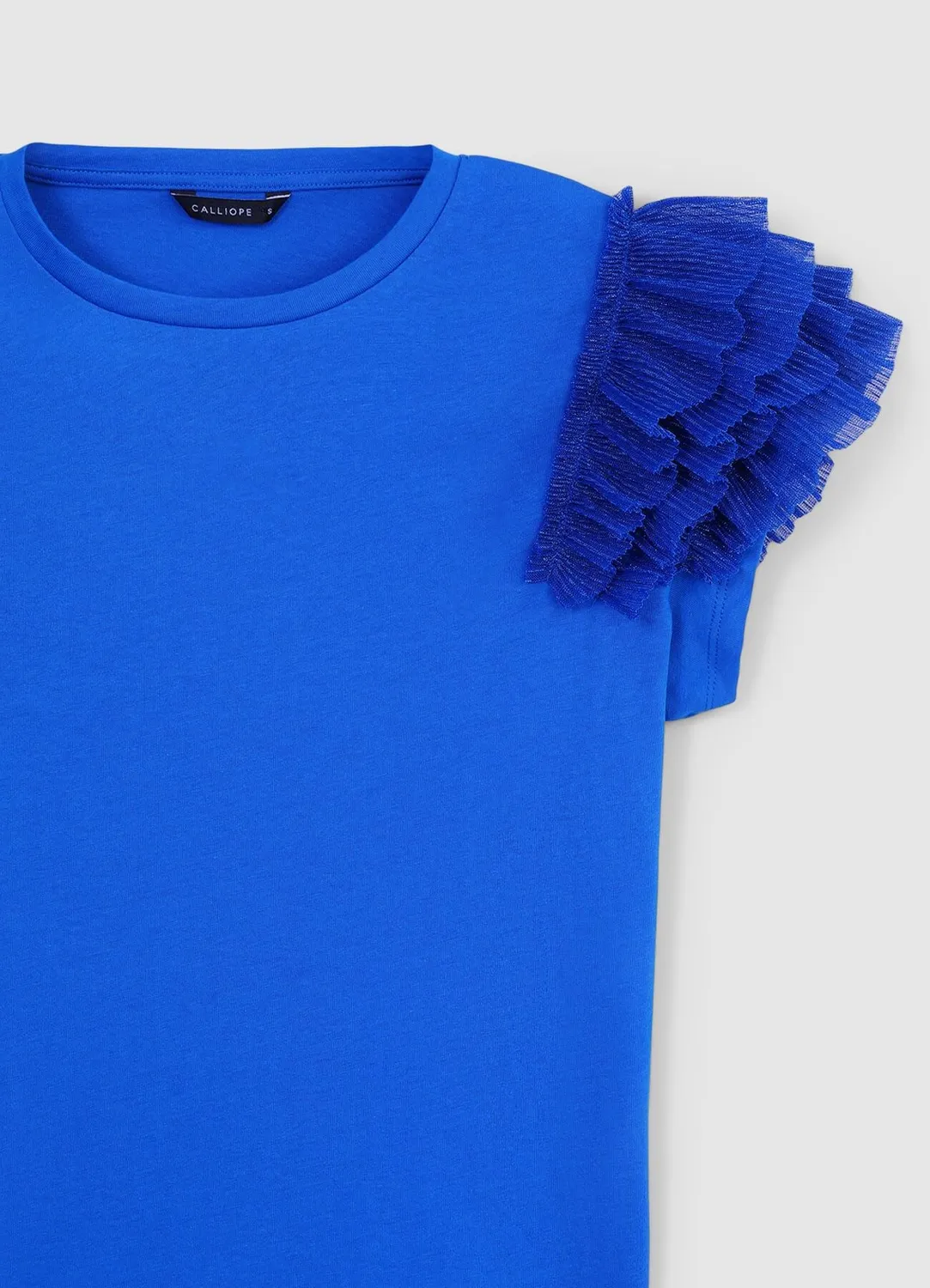 Calliope T-shirt manches tulle femme coton