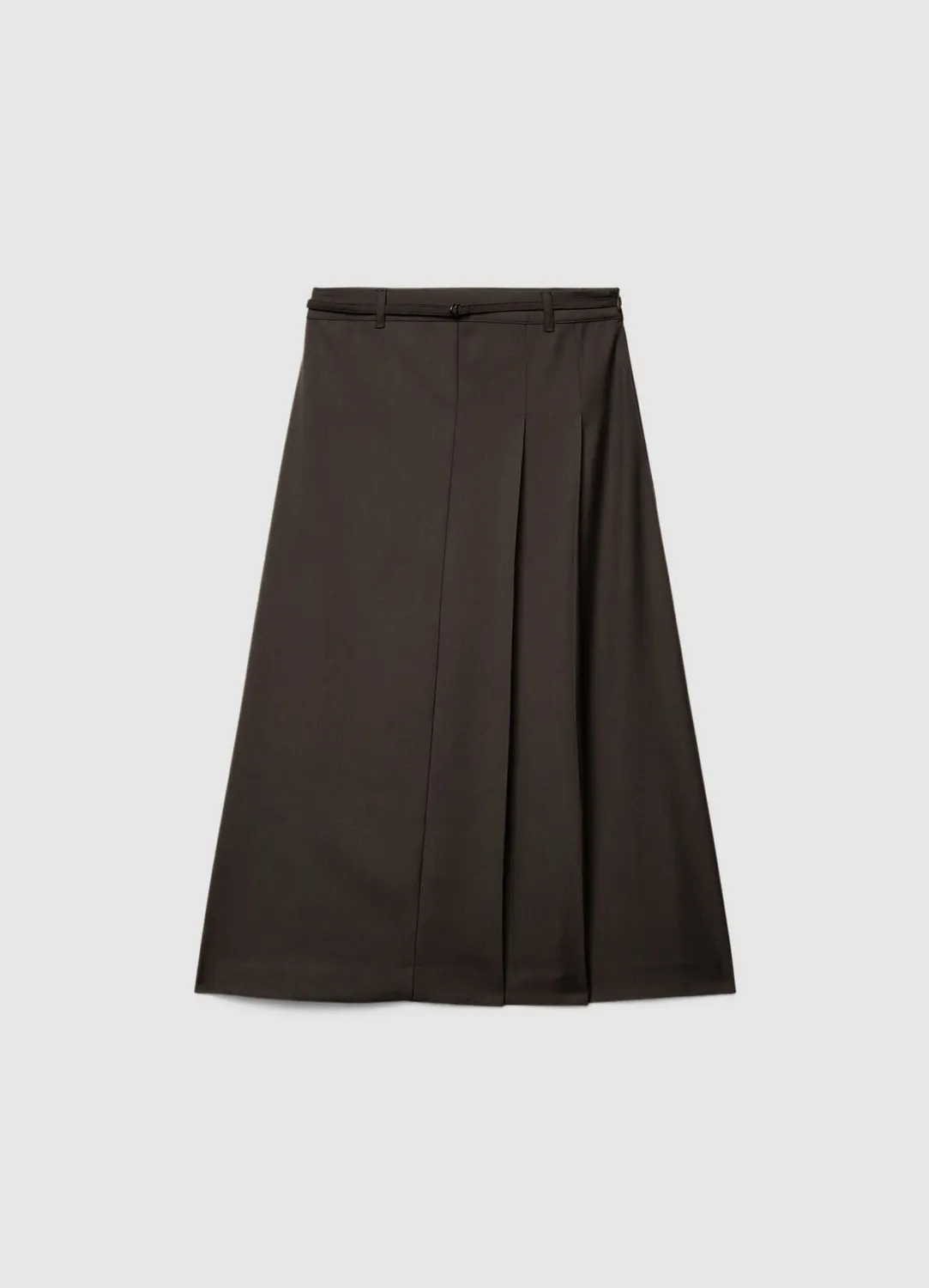 Calliope Jupe midi plissee asymetrique ceinture taille M