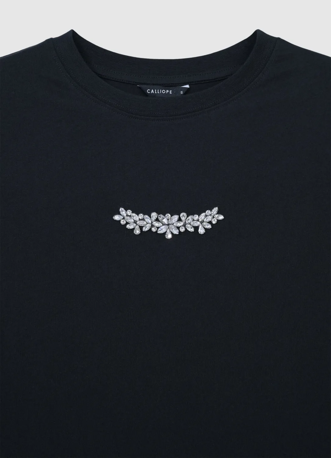 Calliope t-shirt strass col rond femme coton