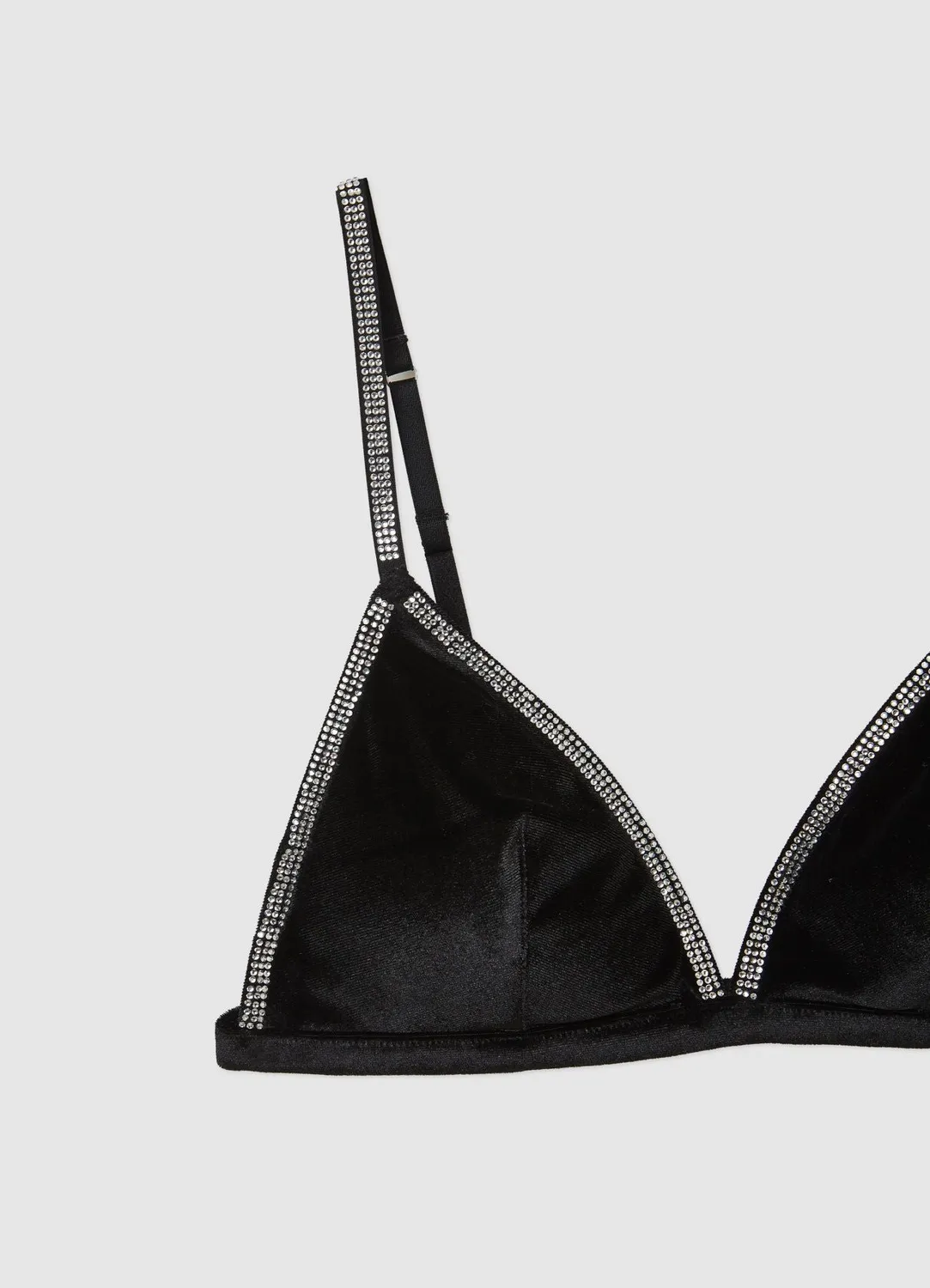 Calliope triangle chenille soutien-gorge strass