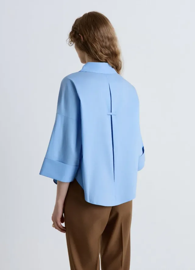 Calliope chemise oversize col V manches courtes