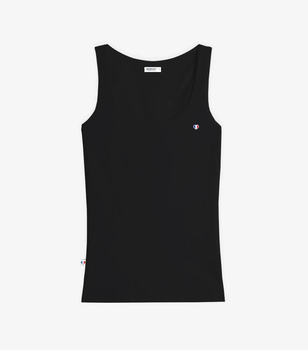 Cocorico Iconique débardeur femme noir coton