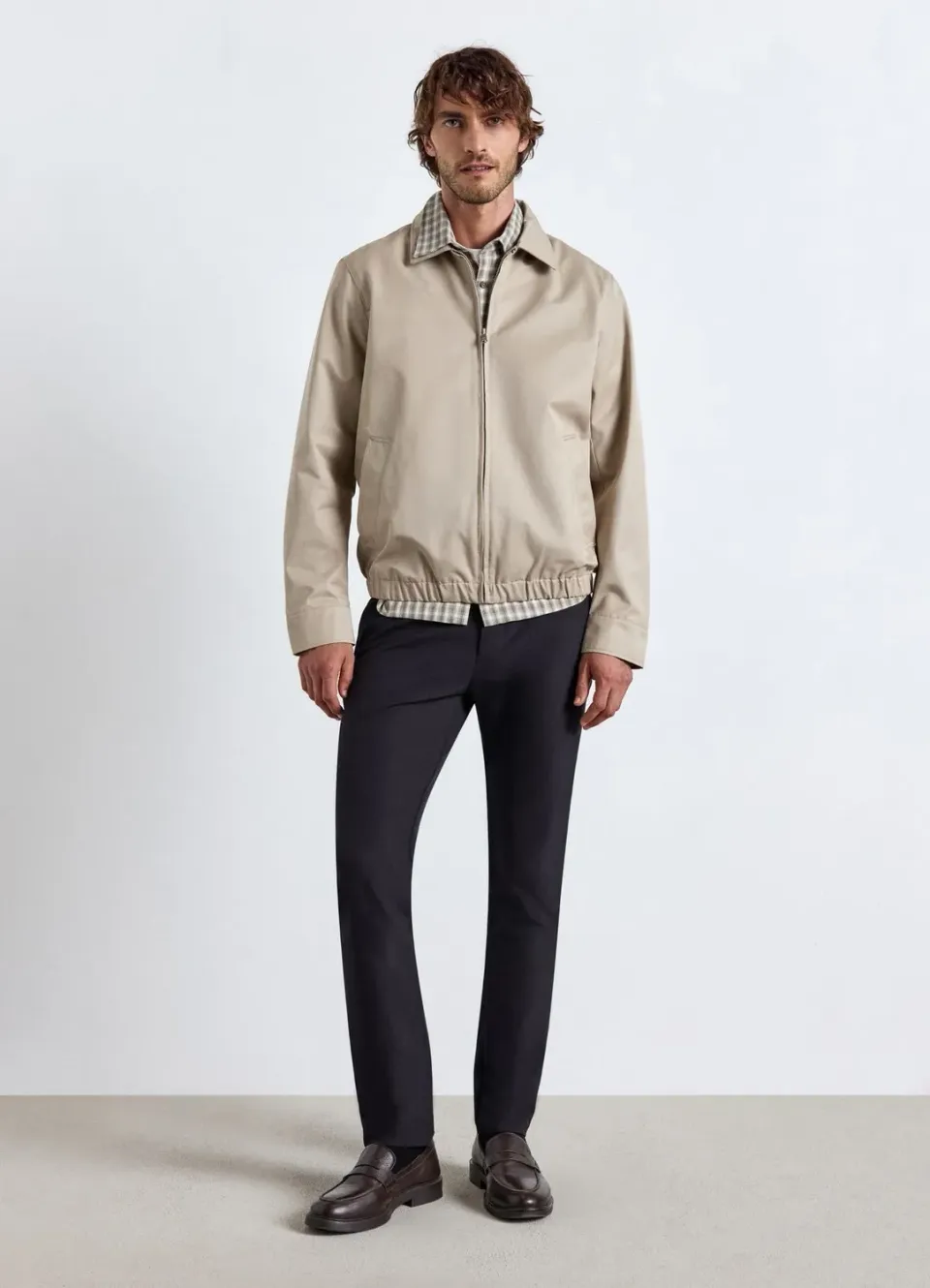 Calliope Blouson homme col classique zip uni