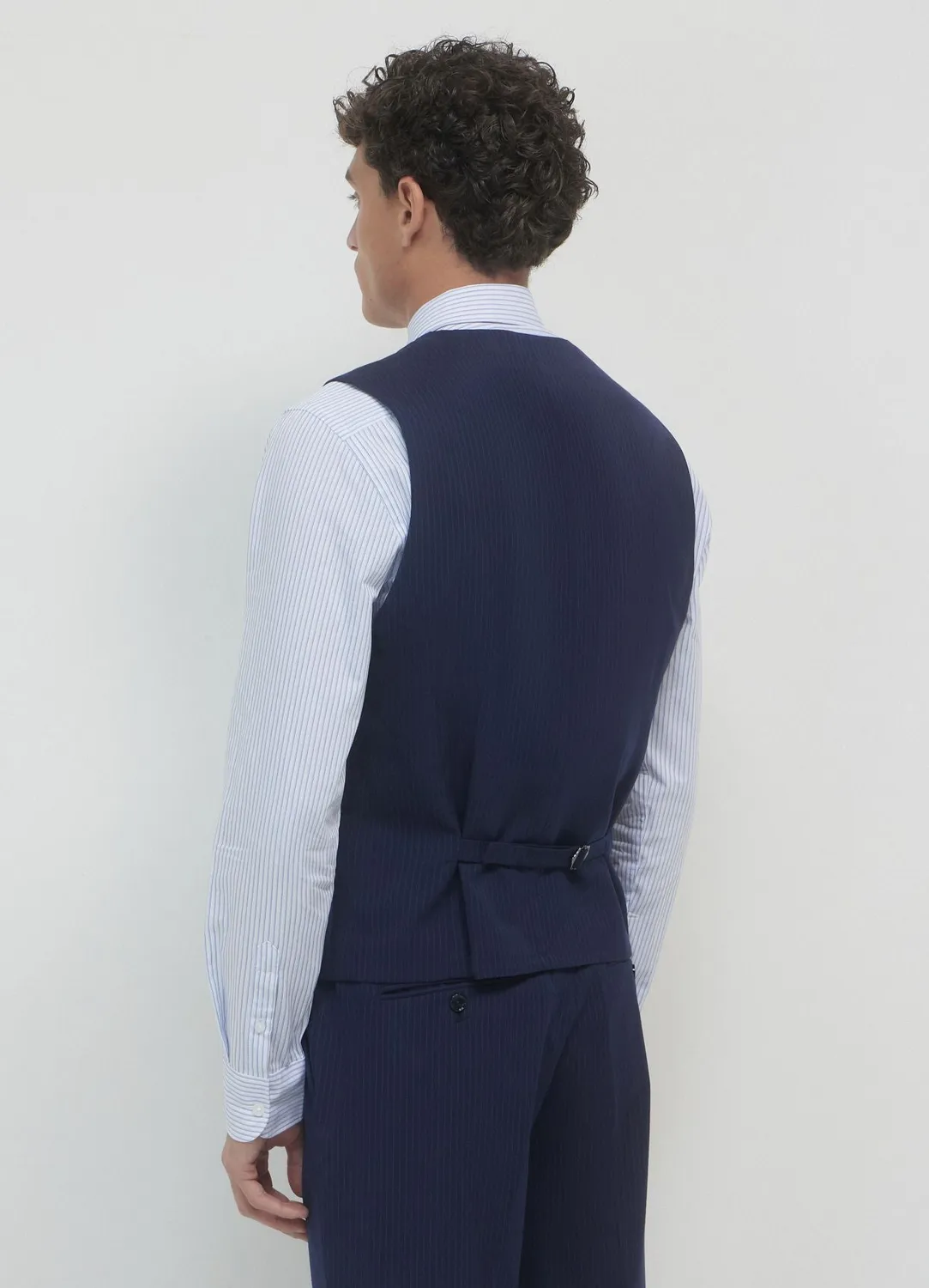 Calliope gilet rayé homme à boutons
