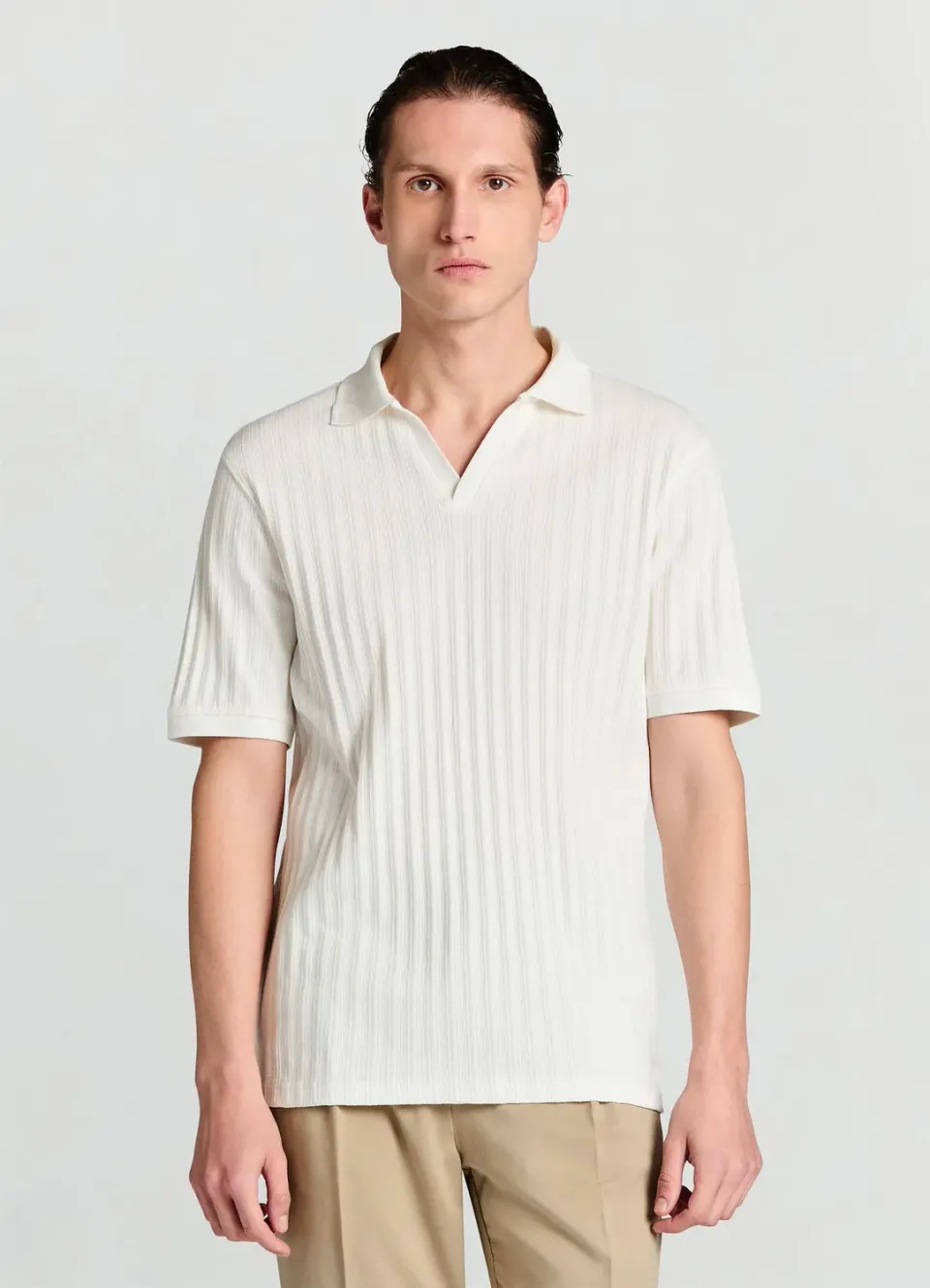 Calliope T-shirt polo homme côtelé derby