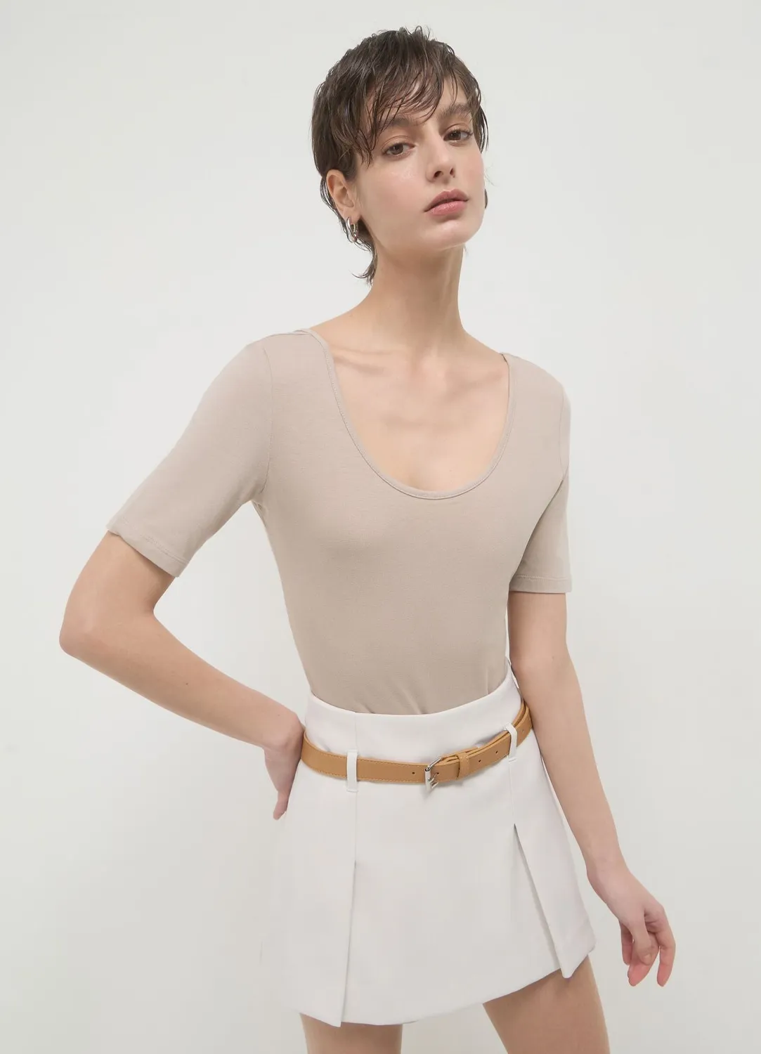 Calliope Body manches courtes femme coton uni
