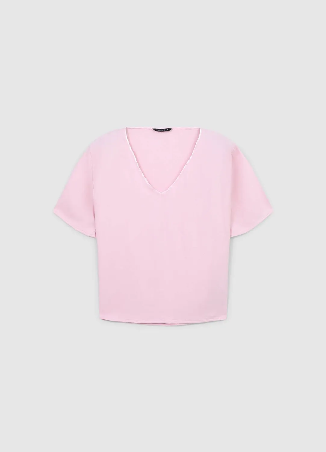 Calliope blouse col large manches courtes femme