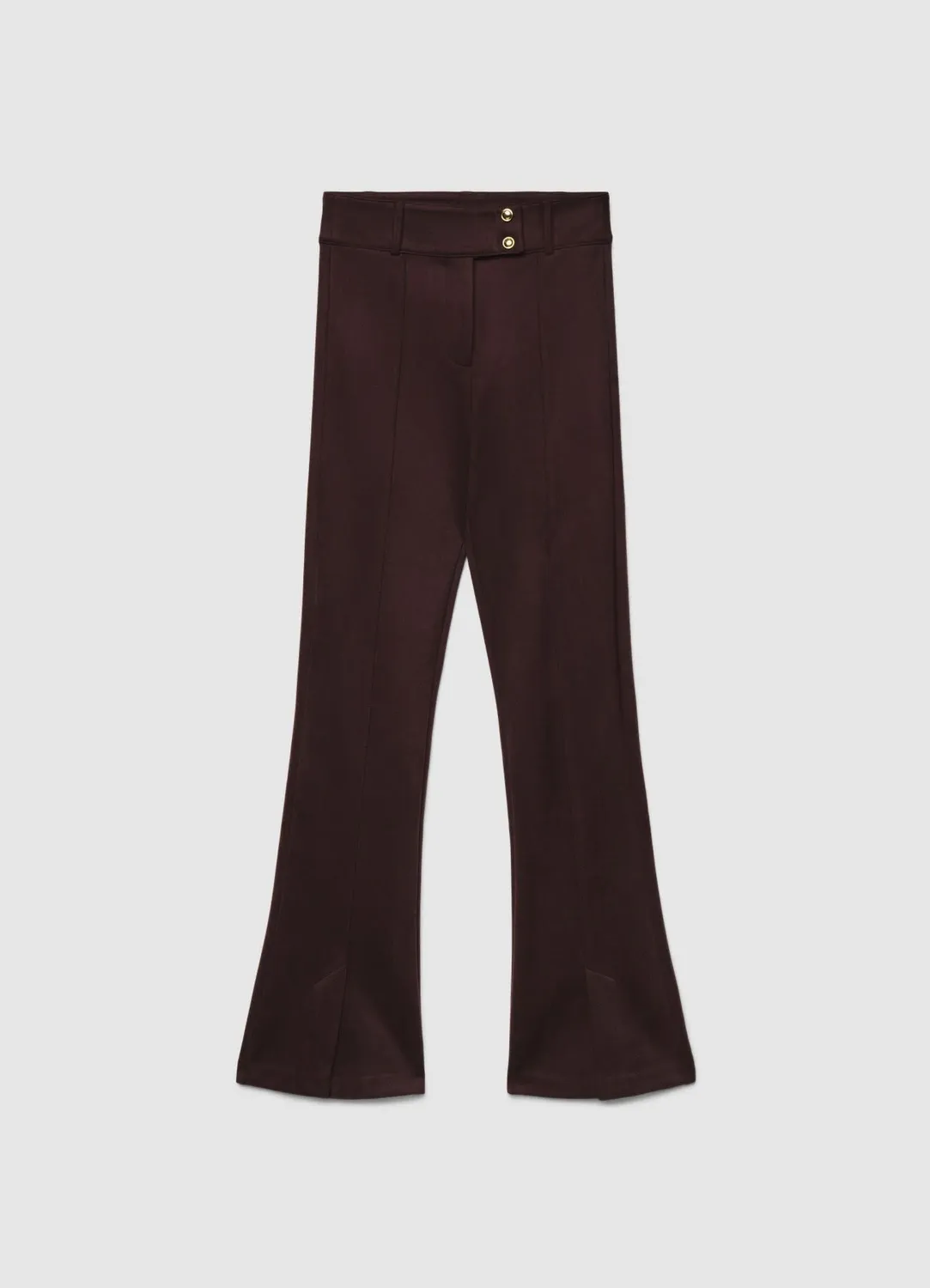 Calliope pantalon bootcut taille haute double bouton femme