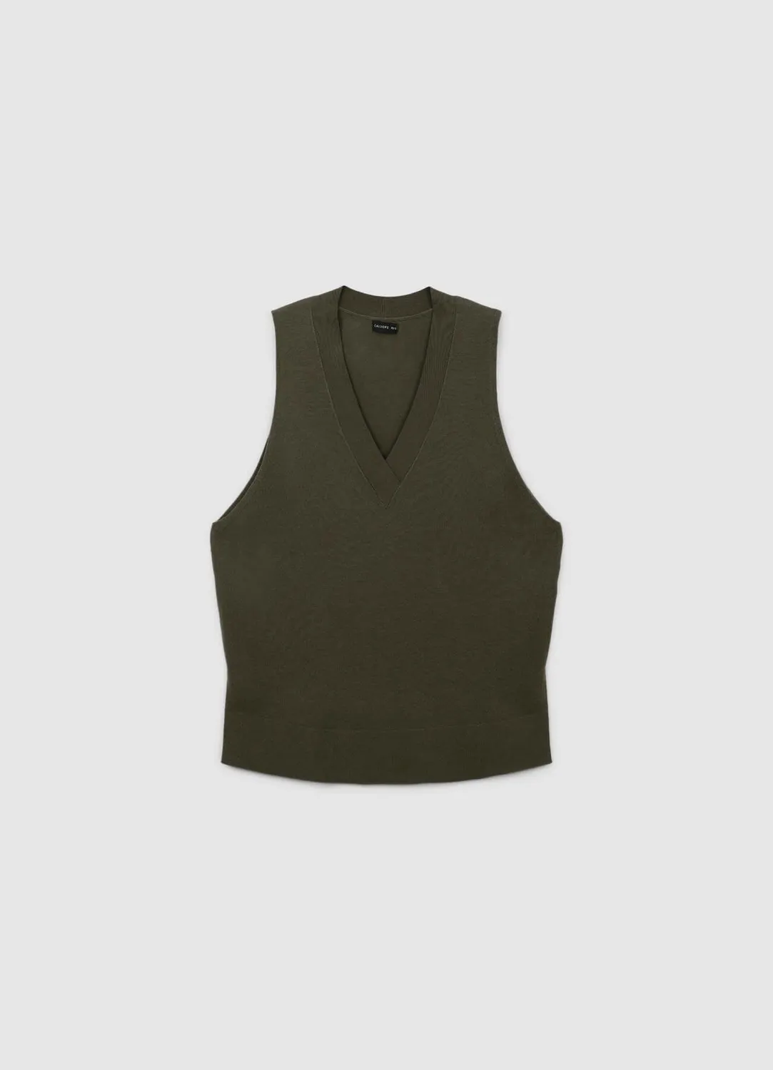 Calliope gilet col V sans manches femme regular