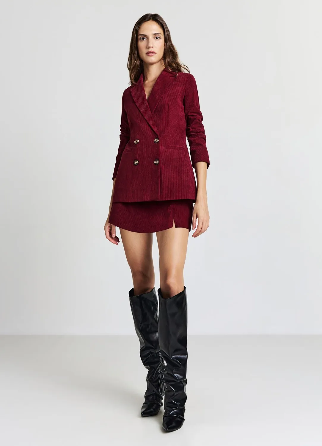 Calliope jupe-short velours côtelé femme