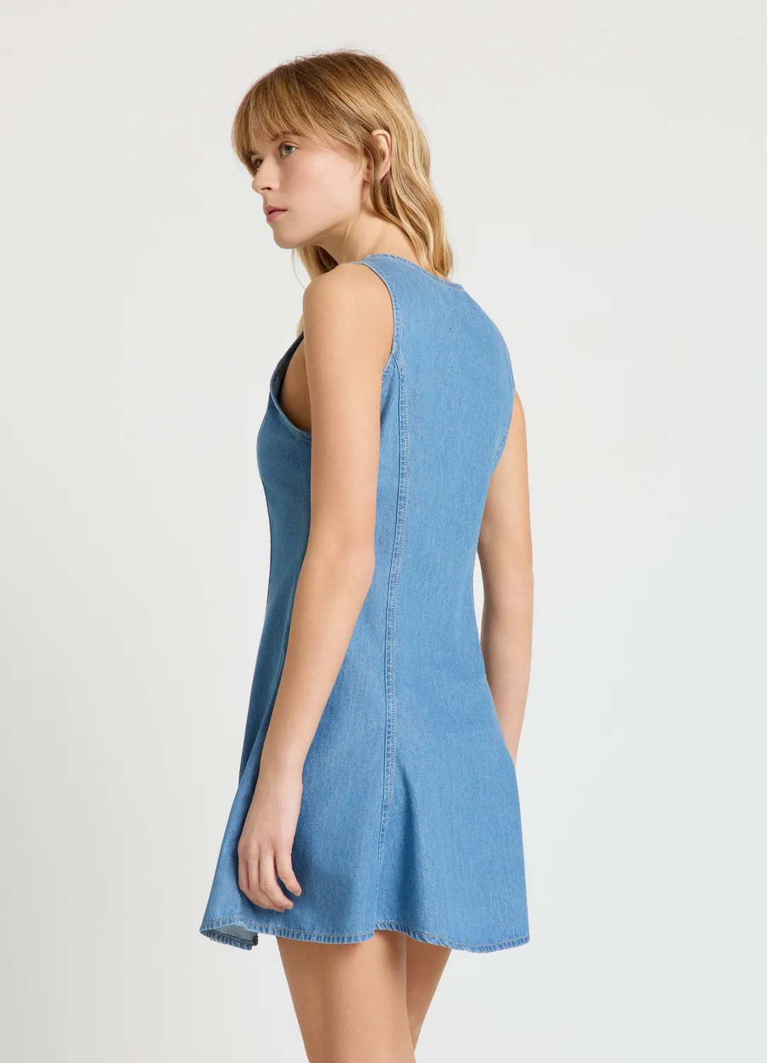 Calliope robe denim femme sans manches mini