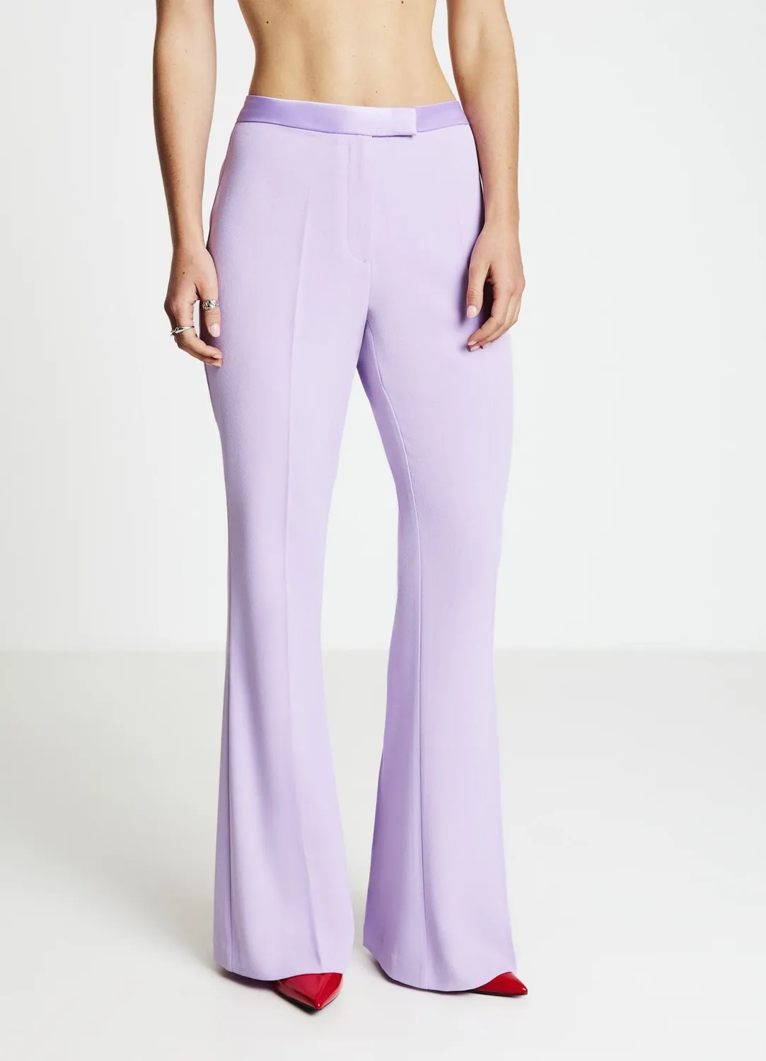 Calliope pantalon flare crêpe femme patte