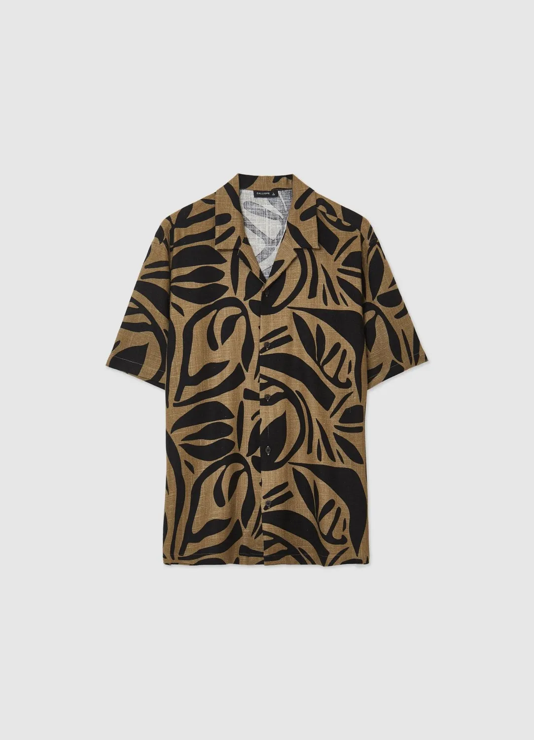 Calliope chemise homme bowling feuillage manches courtes