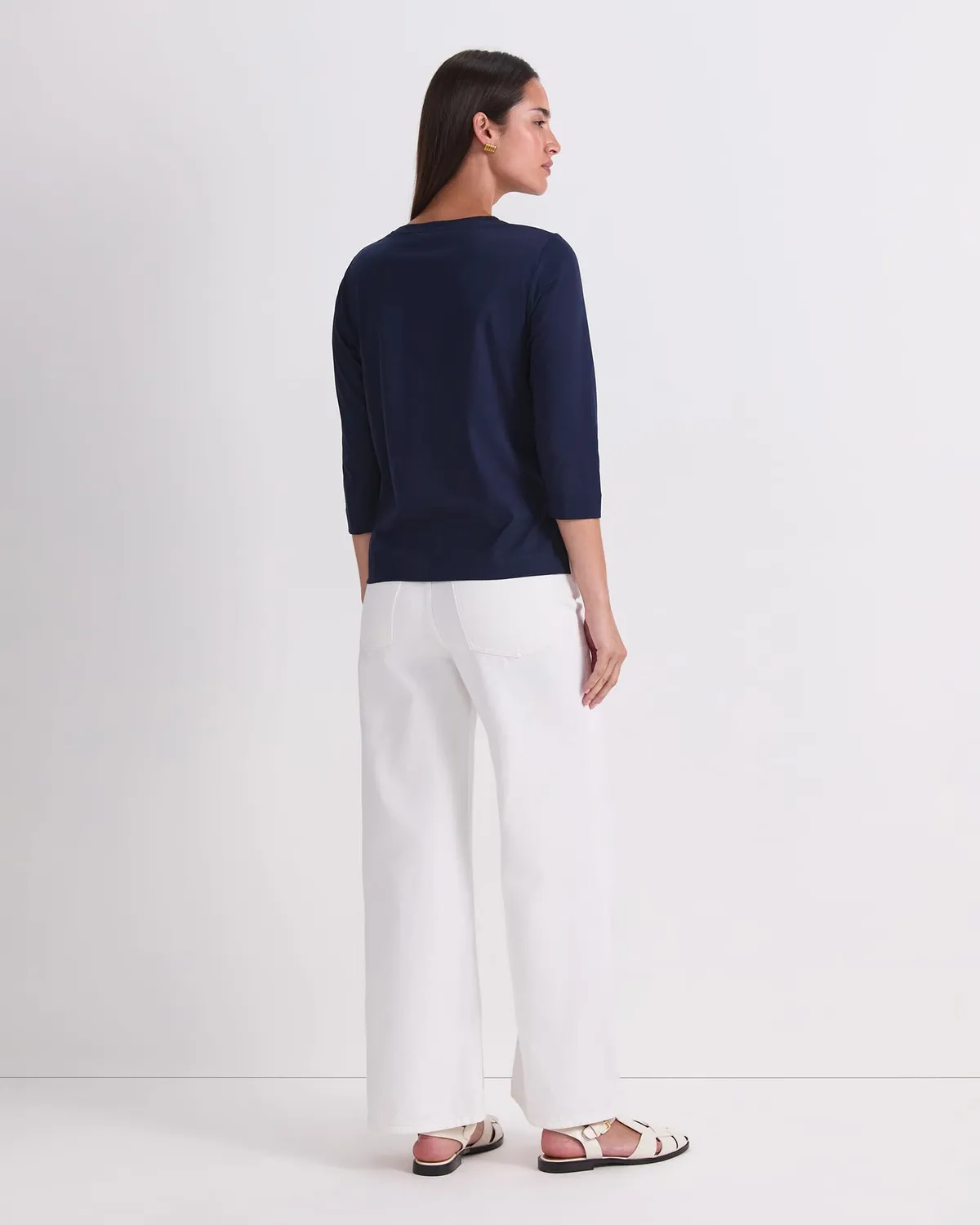 Sportscraft Mercerised Cotton T-shirt manches 3/4 coton
