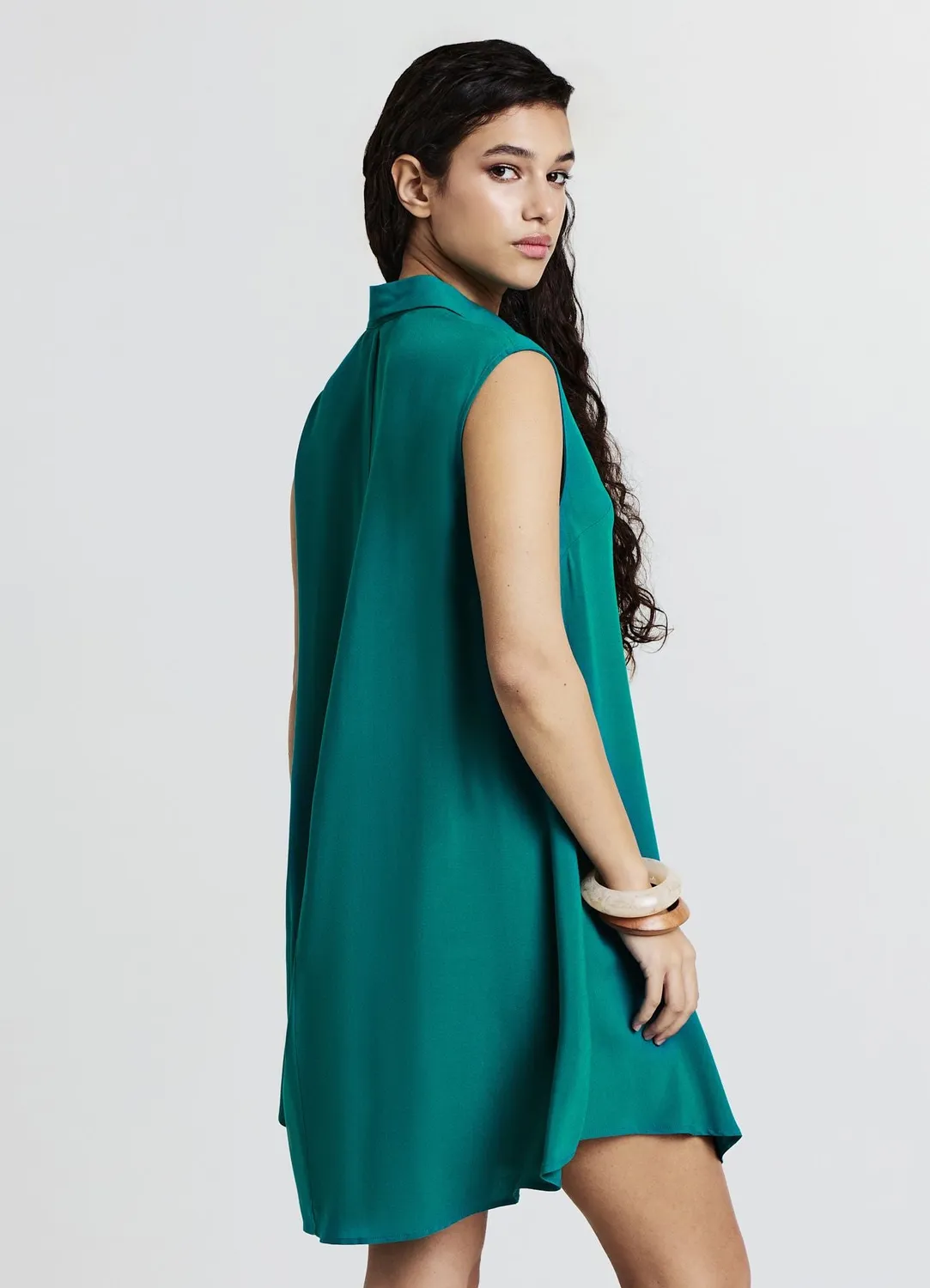 Calliope chemise longue sans manches femme coupe regular