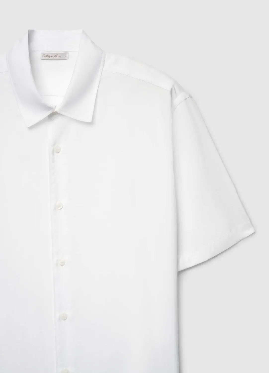 Calliope chemise unie homme chemise manches courtes bureau