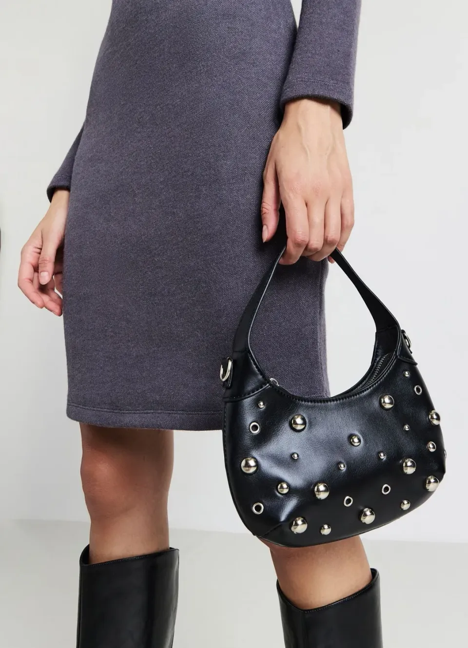 Calliope Sac clouté femme bandoulière 23 cm