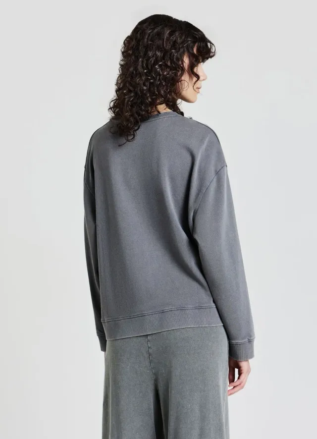 Calliope sweat col rond femme oversize coton