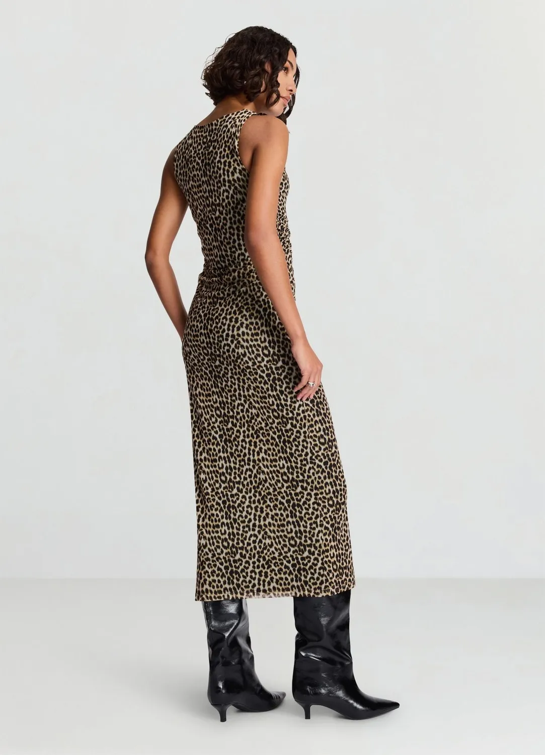 Calliope Atelier Abito tulle animalier robe soirée midi