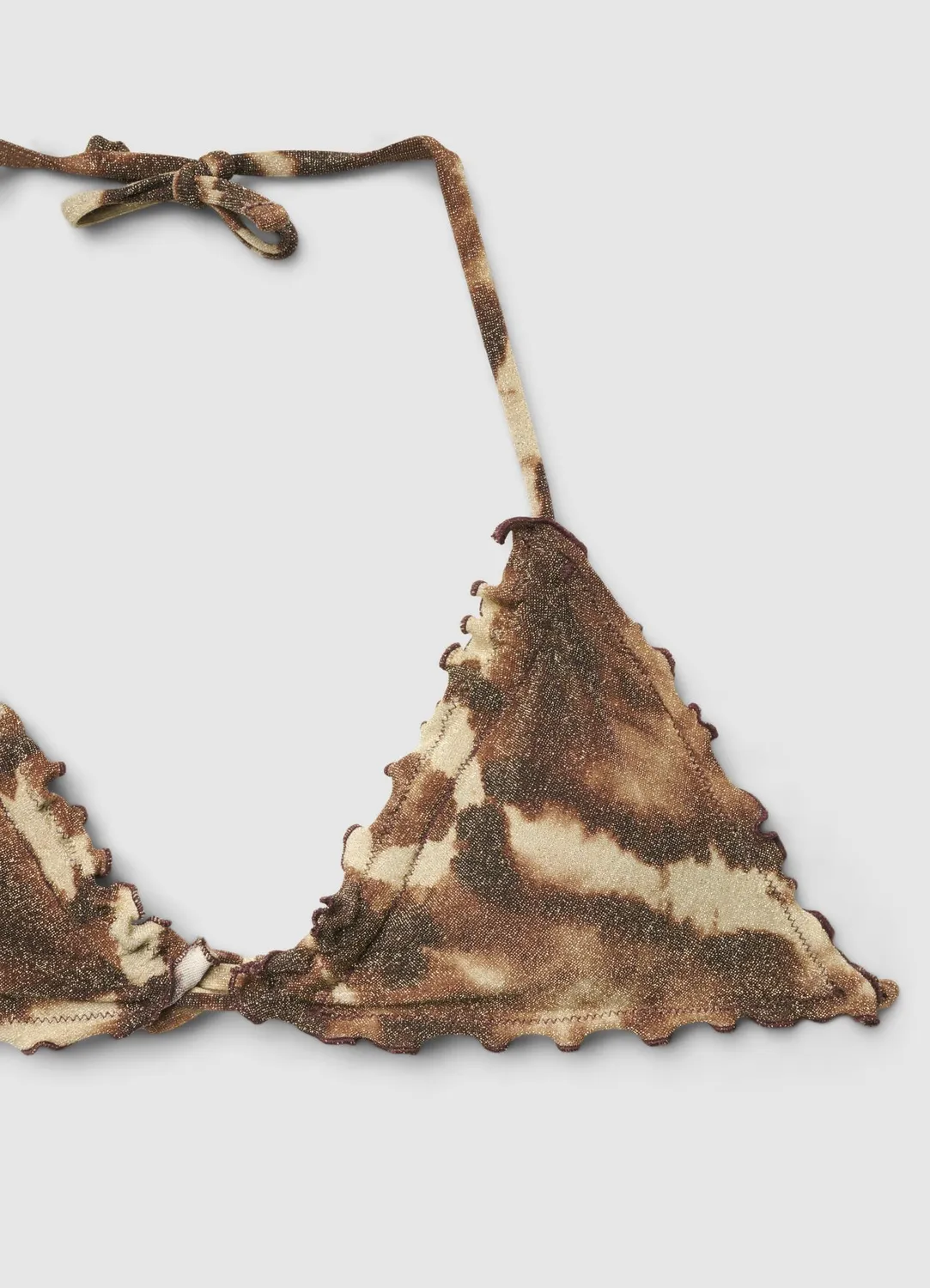 Calliope haut de bikini triangle réversible brillant