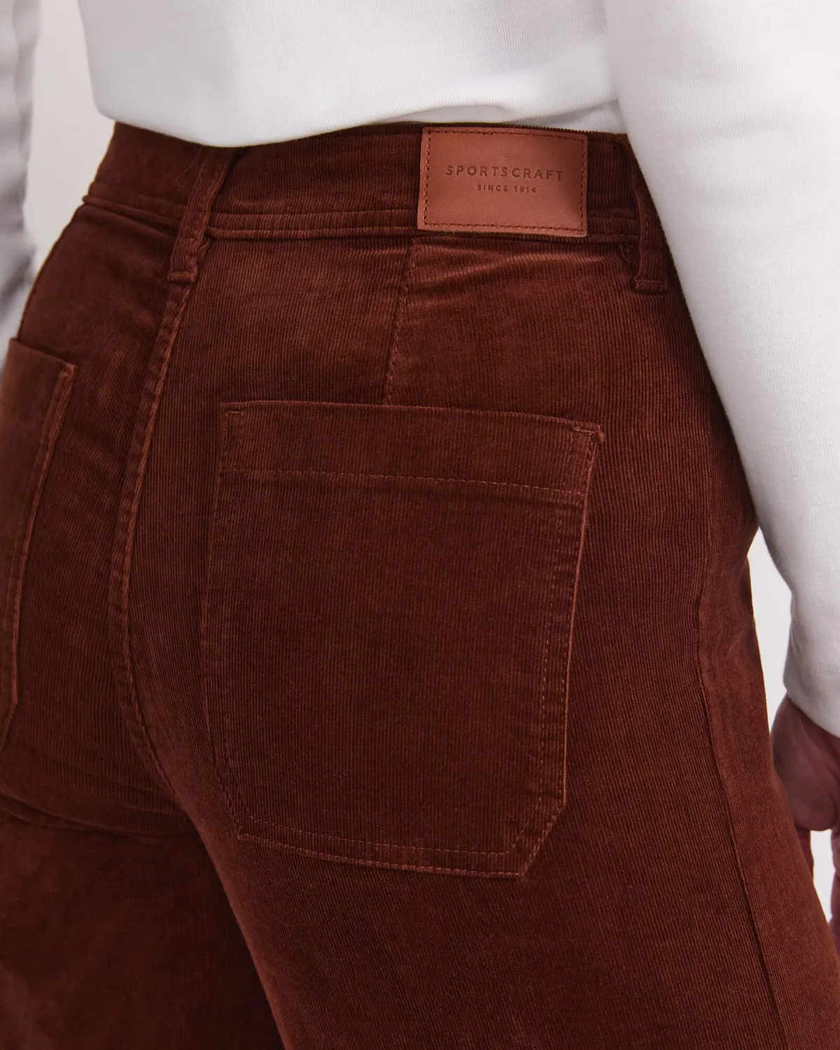 Sportscraft Cleo jean large velours taille haute