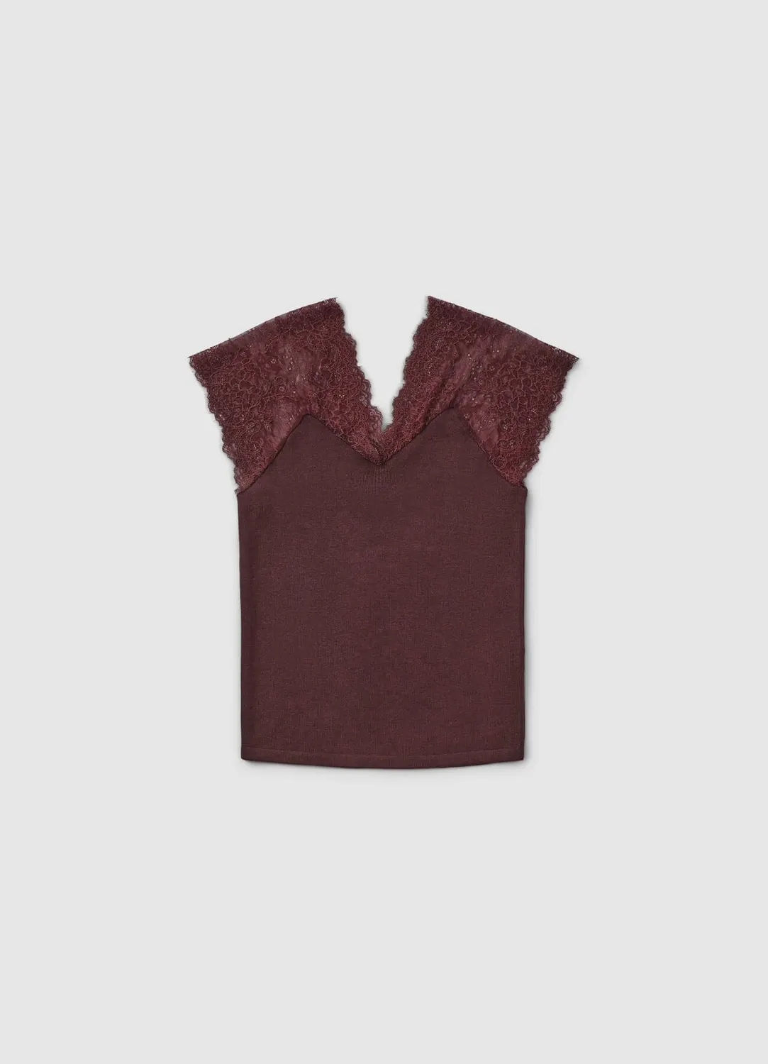 Calliope Top col V dentelle femme taille S
