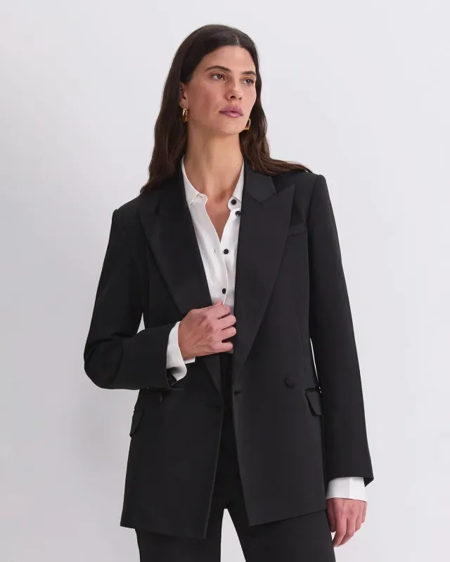 Sportscraft Angie Blazer double-boutonné satin femme