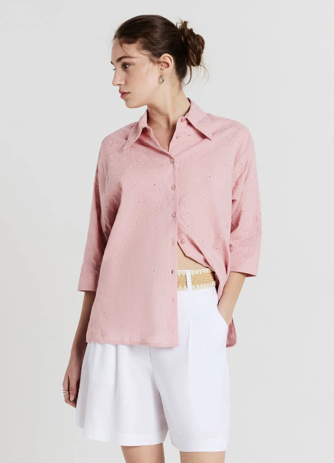 Calliope chemise oversize broderie anglaise femme taille S