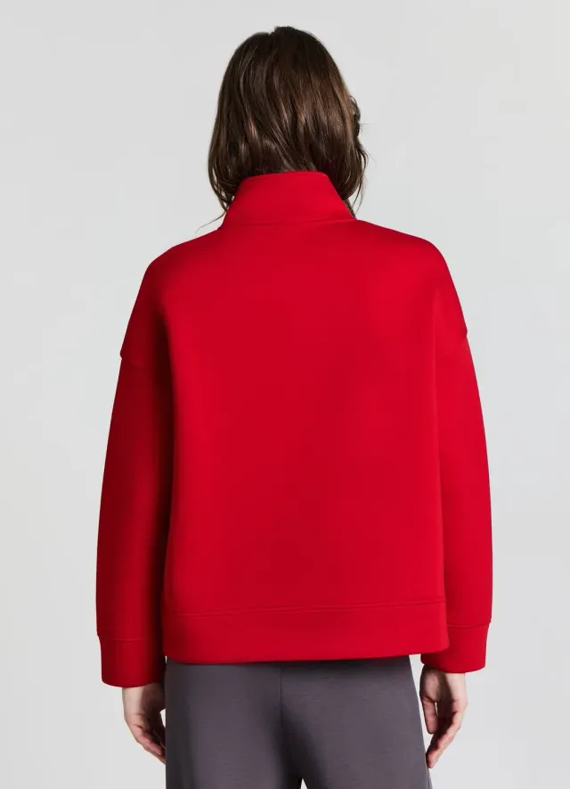 Calliope sweat zippé femme col montant coupe droite