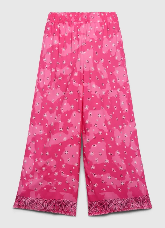 Calliope pantalon wide leg paisley fille à ceinture