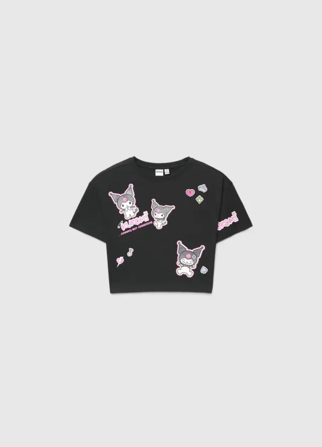 Calliope Kuromi t-shirt imprimé manches courtes fille