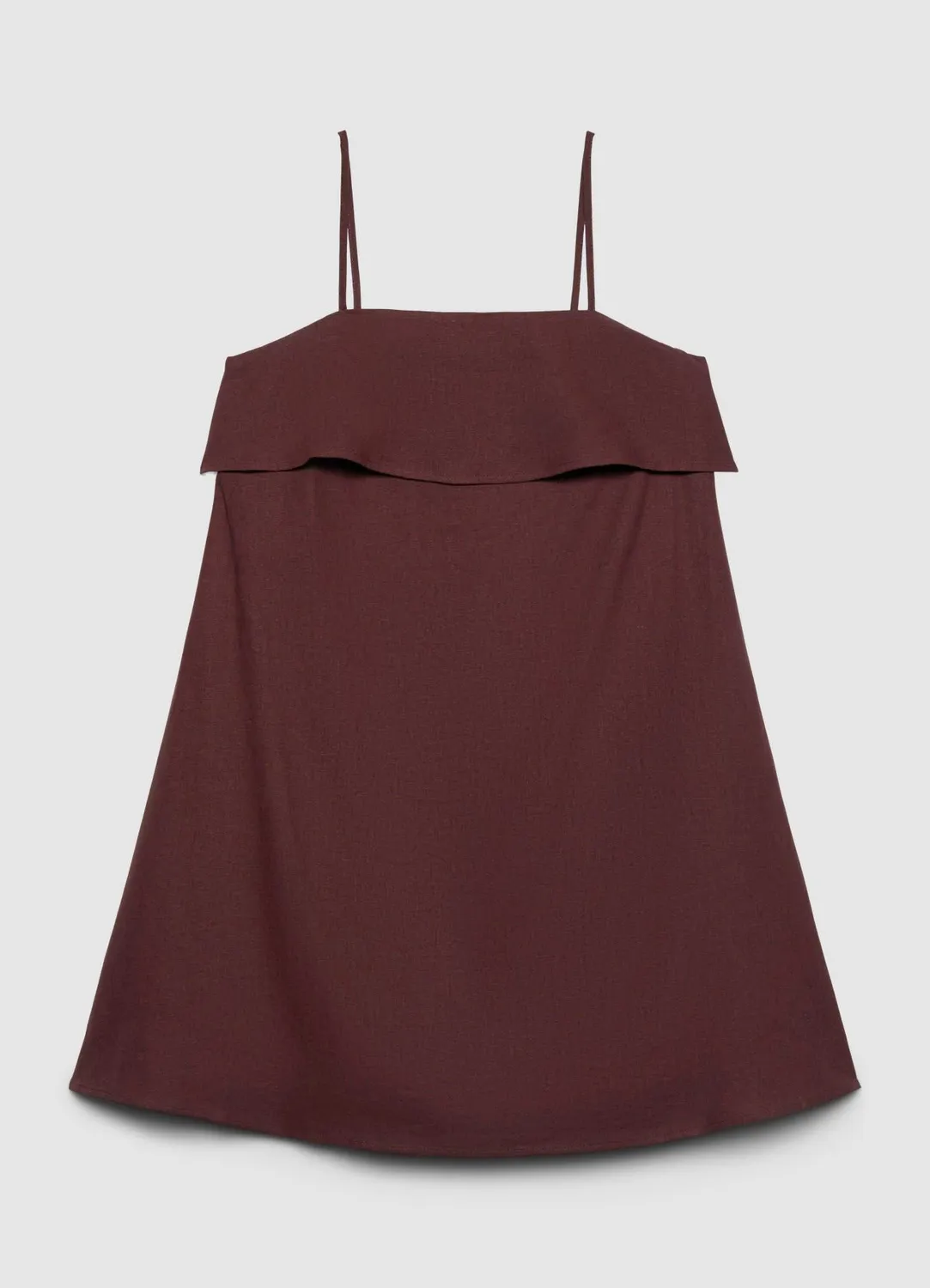Calliope Mini Évasé Robe Femme Lin Bretelles
