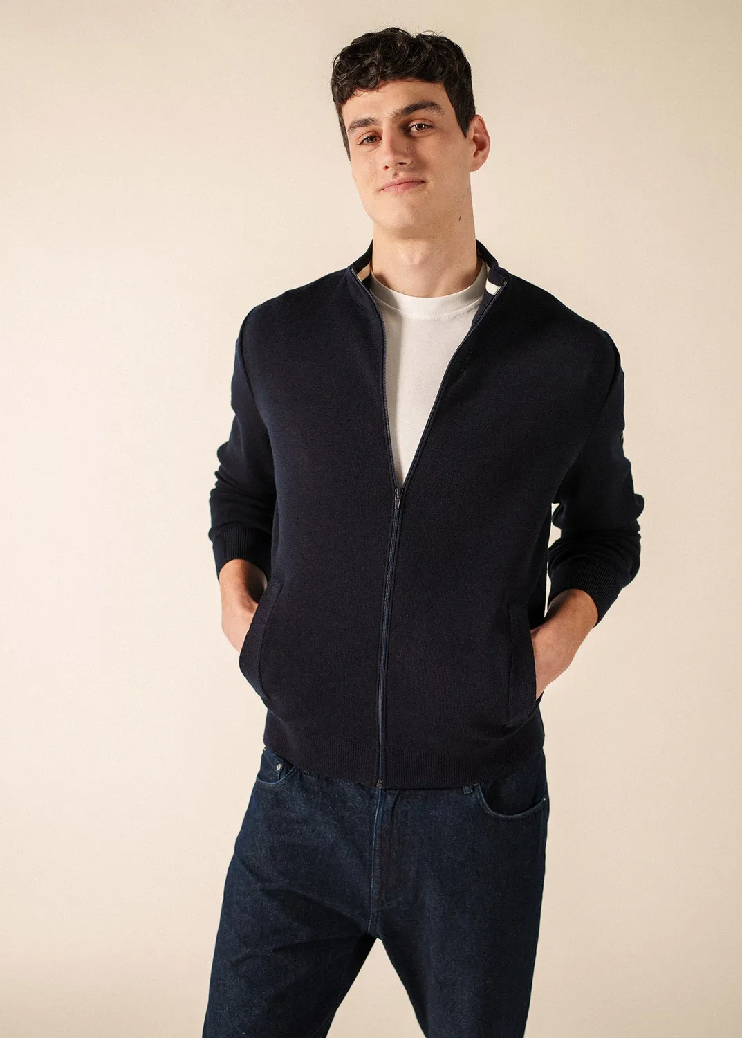 Saint James Equipage cardigan laine navy