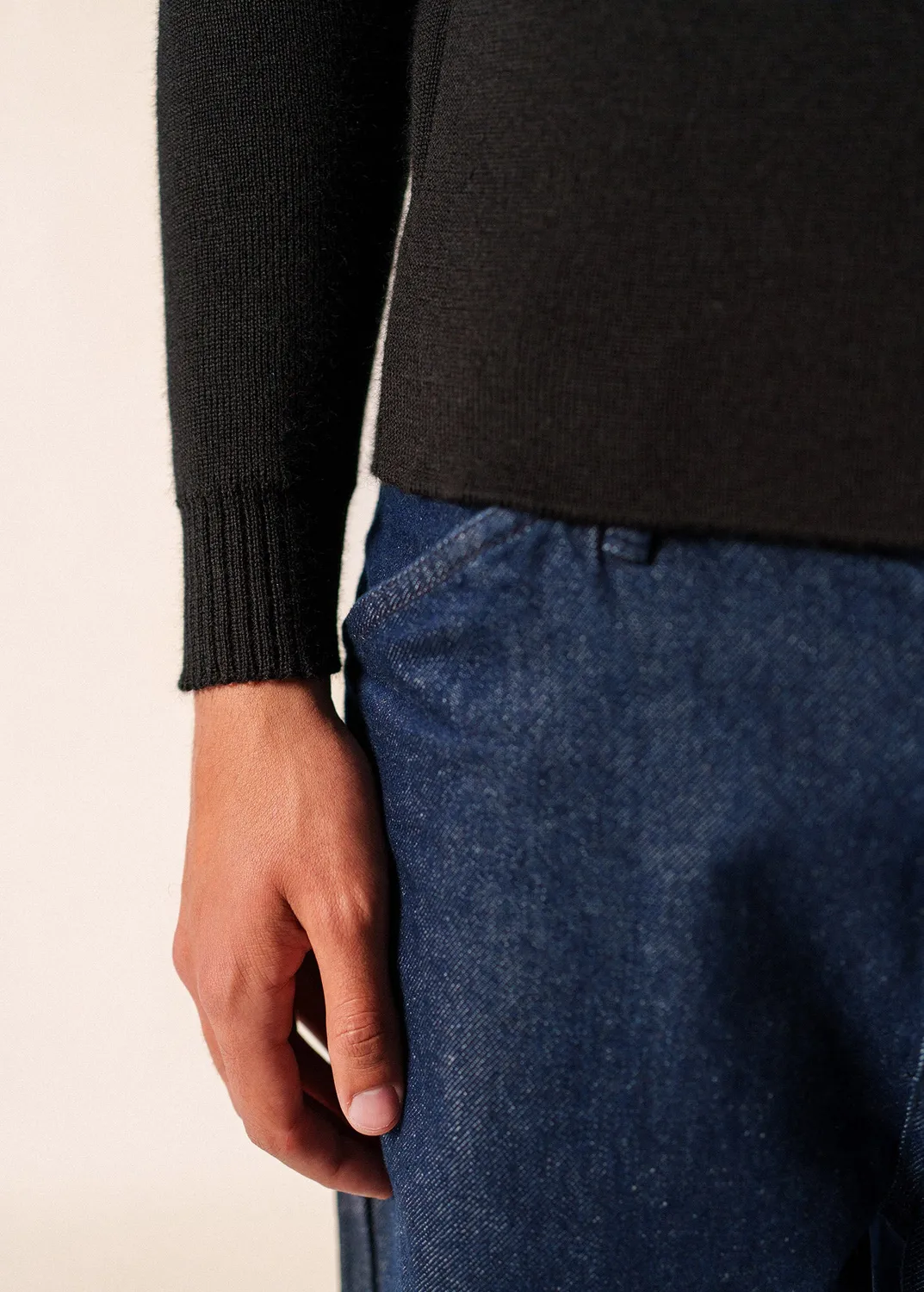 Saint James Matelot pull marin noir pure laine