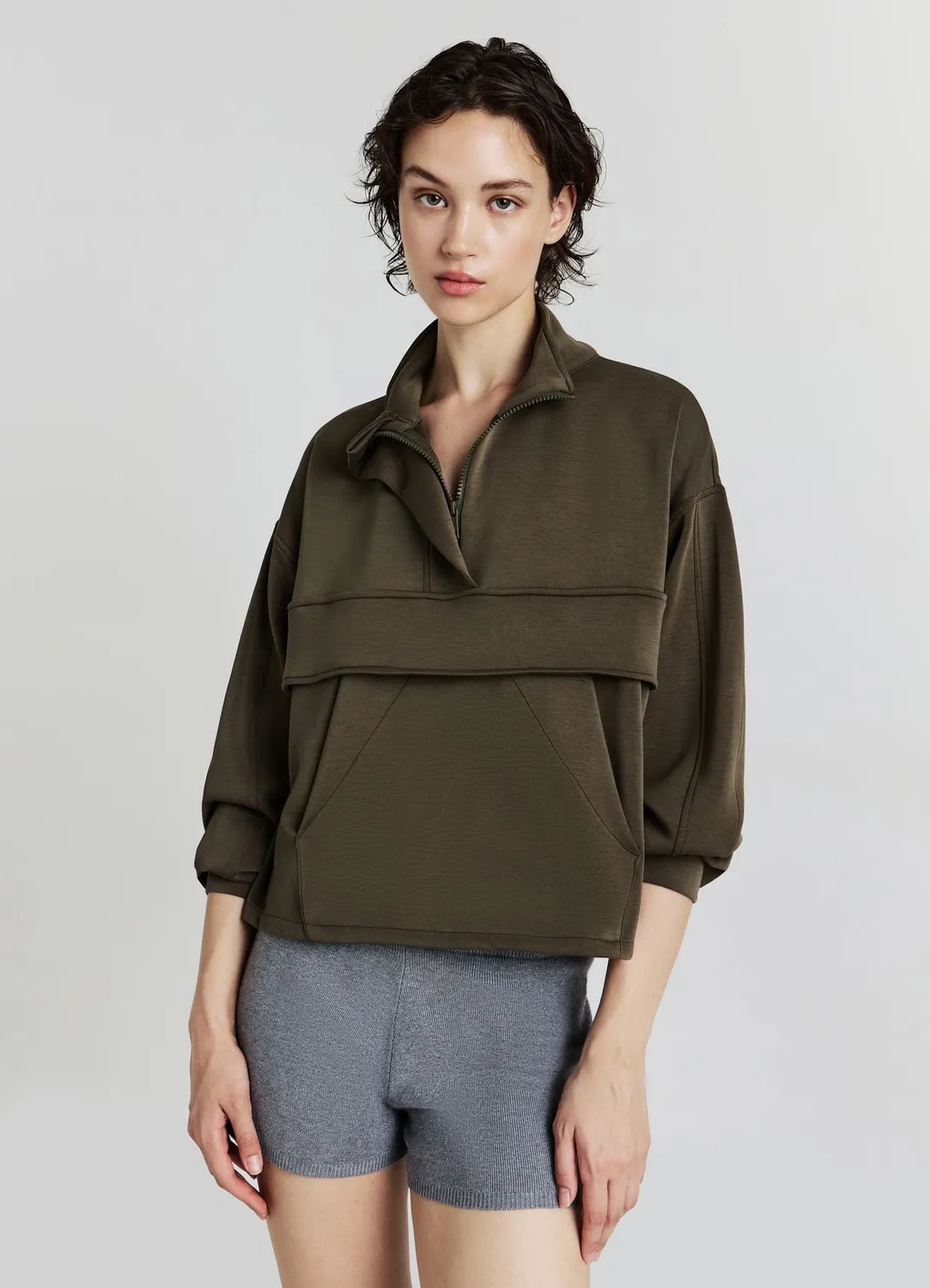 Calliope sweat col montant femme poche kangourou taille S