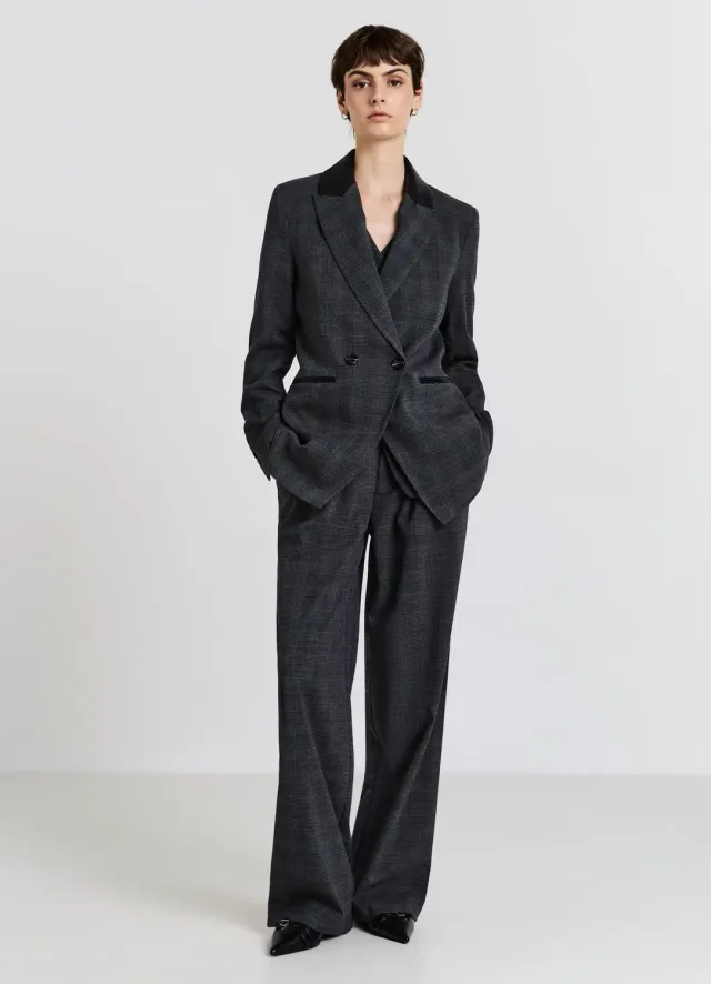 Calliope blazer double-boutonné prince-de-galles femme