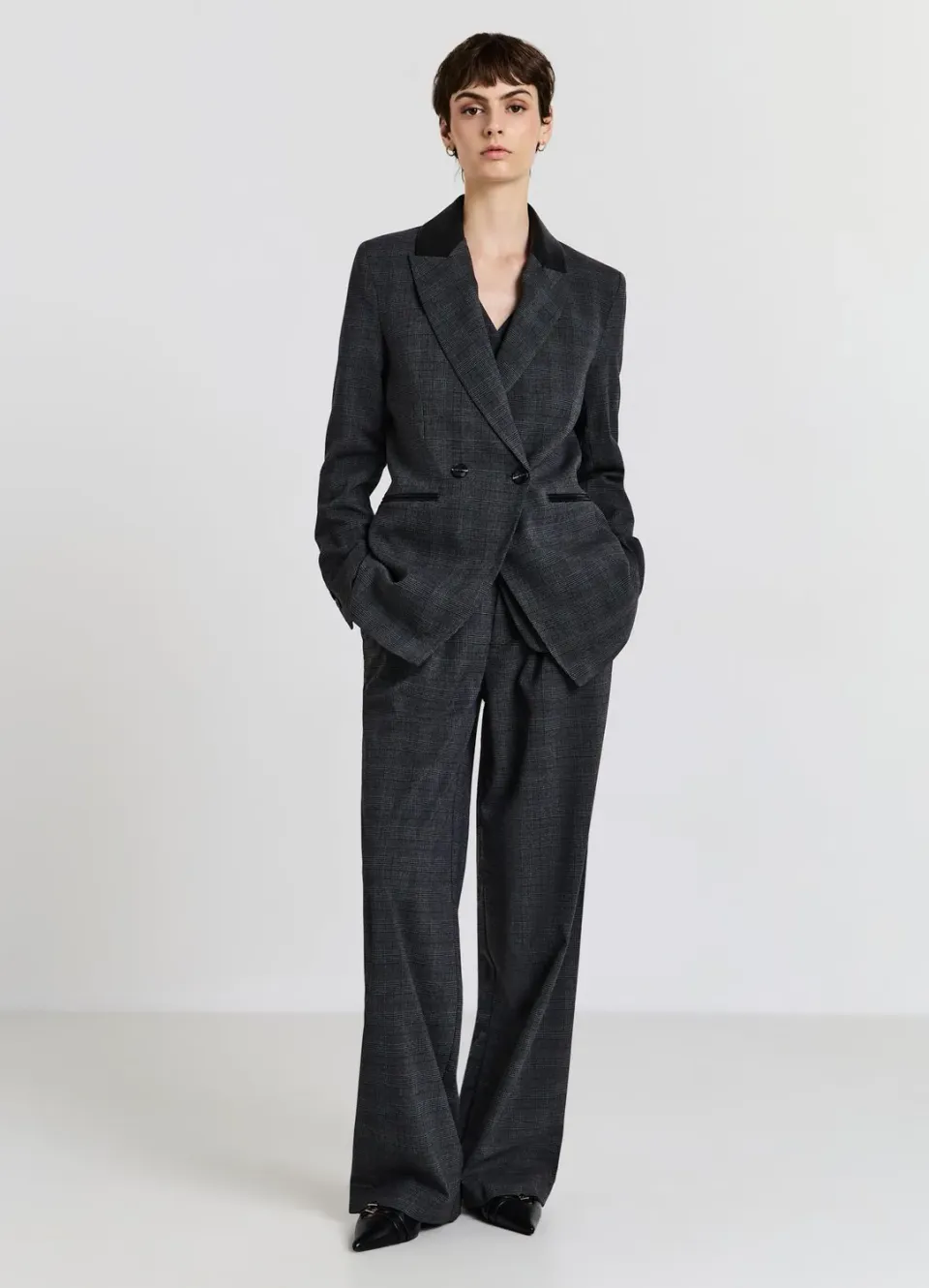 Calliope blazer double-boutonné prince-de-galles femme