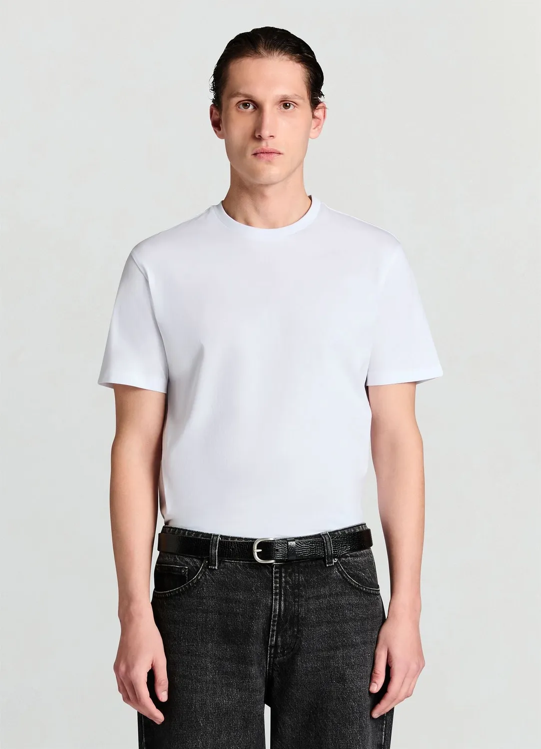Calliope T-shirt homme col rond uni coupe regular
