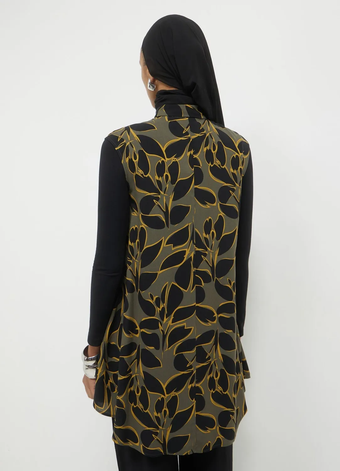 Calliope chemise longue sans manches à motif femme