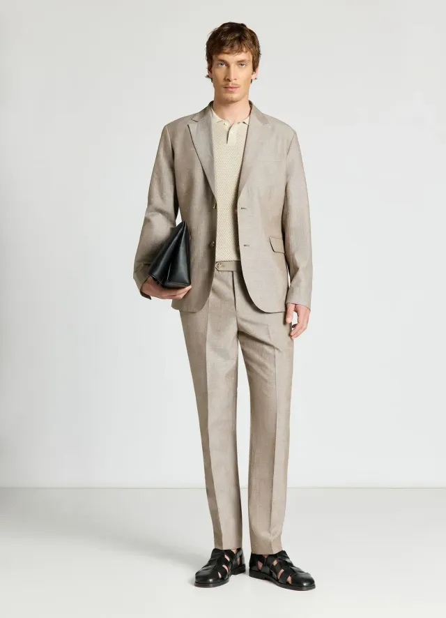 Calliope pantalon sartorial homme coupe droite uni