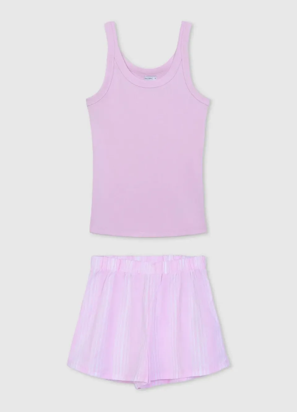 Calliope ensemble pyjama rayé coton top et short